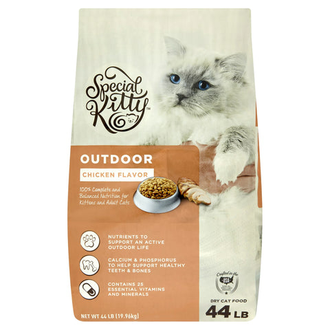 Special Kitty Outdoor Formula Dry Cat Food, 44 lb