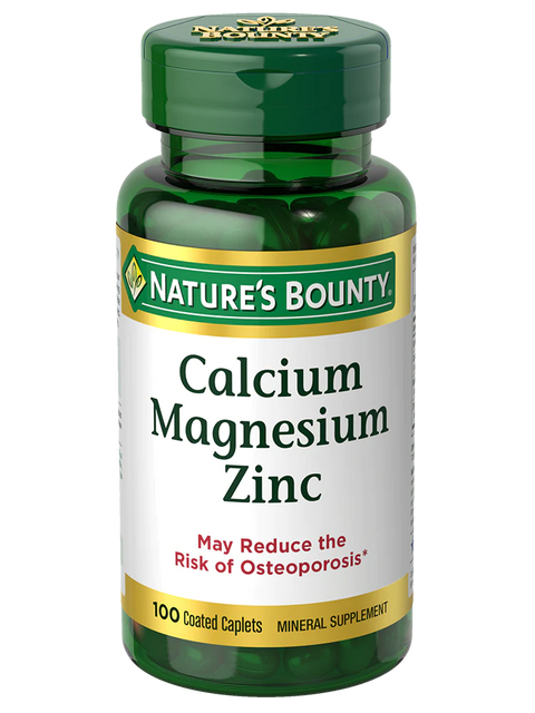 Nature's Bounty, Calcium Magnesium Zinc with Vitamin D3, 100 Coated Caplets