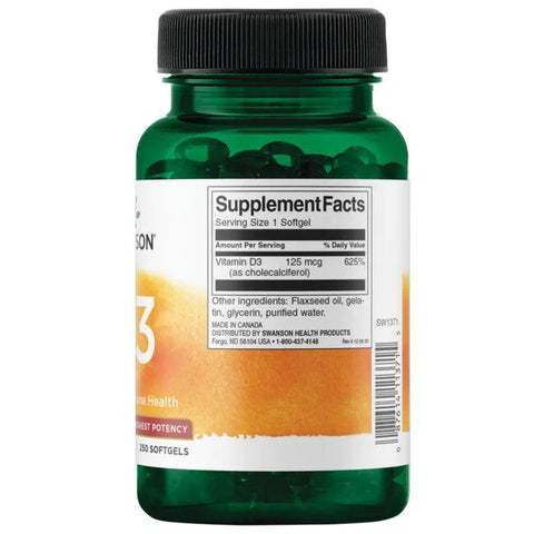 Swanson - Vitamin D3 - Highest Potency