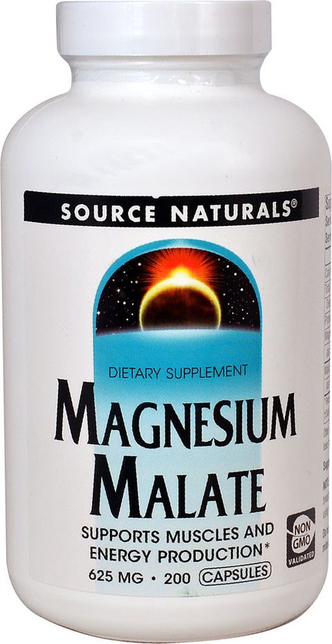 Source Naturals Magnesium Malate -- 625 mg - 200 Capsules