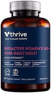 Once-Daily Bioactive Multivitamin for Women 50+ - Supports Stress & Healthy Aging (60 Vegetarian Capsules)